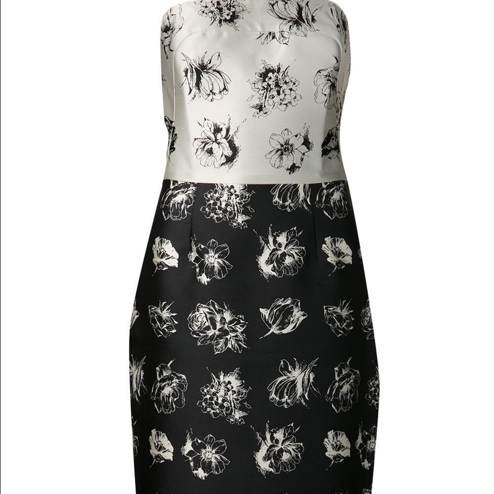 Stunning Leila Rose strapless silk floral dress